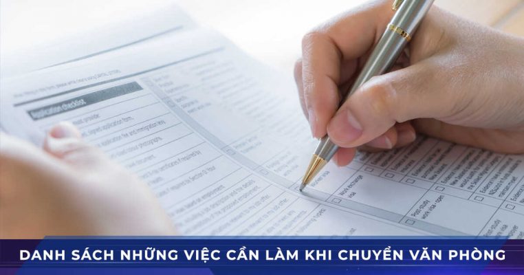 checklist việc cần làm khi chuyển văn phòng